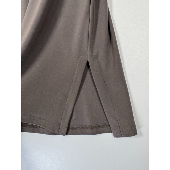 Sympli Womens Tunic Top Size 10 Brown V Neck Stretch Travel Made in Canada - Picture 7 of 12